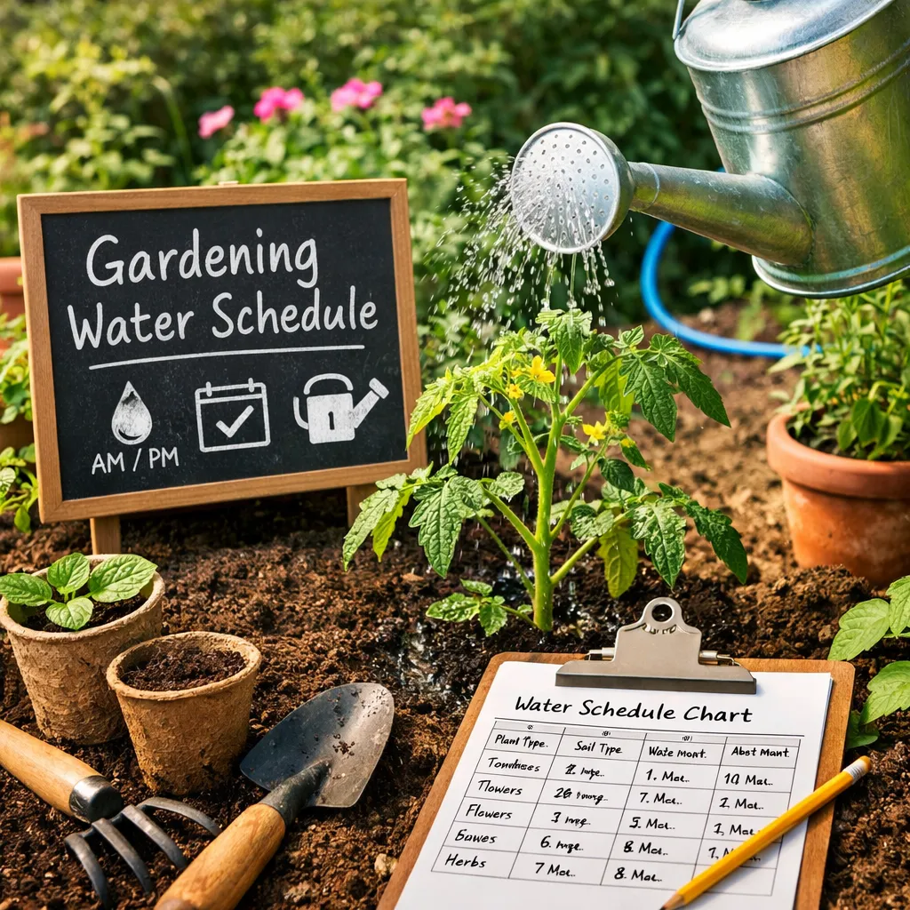 Gardening Water schedule that works perfectly for plant watering at home.