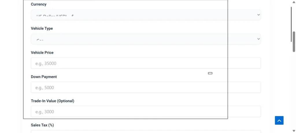 Auto Loan calculator